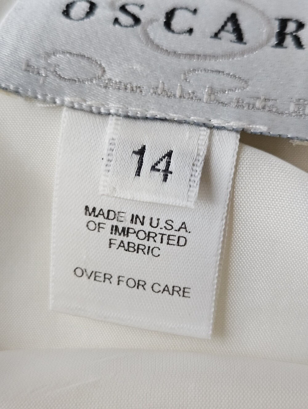 Oscar Di La Renta Vtg. Cream High Waist Long Lined Middle Slit Linen Blend Skirt - Picture 8 of 13